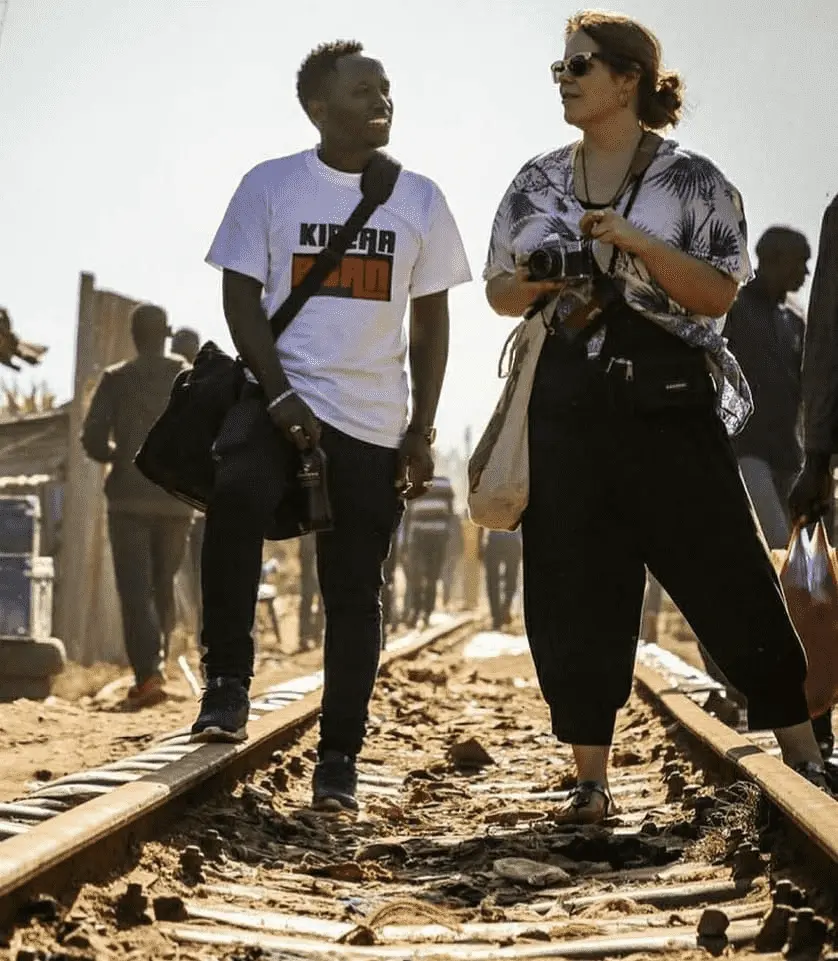 Focus pulling during a close-up portrait shot